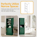 Tall Narrow Storage Cabinet 66.93" H Tall Bathroom Cabinet Metal Pantry Cabinets, 4 Adjustable Shelves for Kitchen, Home Office, Living Room, Dinning Room (20 inches Wide Green) by CozyNest Decor