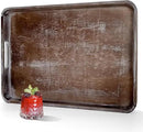 22 Inch Rustic Wood Serving Tray with Handles, Large Rectangular Wooden Ottoman Tray, Beautiful Home Décor for Living Room Coffee Table Couch, Ideal for Serving Food Breakfast BBQ Parties by CozyNest Decor