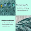GONAAP Fuzzy Faux Fur Throw Blanket Light Teal Super Soft Cozy Plush Fuzzy Shaggy Blanket for Couch Sofa Bed (Light Teal, Throw(50"x60")) by CozyNest Decor