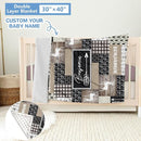 Personalized Woodland Deer Crib Set - 5 Pcs Nursery Bedding Set With Double Layer, Soft Bedding Sets For Boys, Girls, Toddlers, Infants by TinyTreasures Baby Boutique