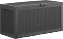 100 Gallon Deck Box Lockable Resin Outdoor Storage Box waterproof Outdoor Container for Patio Furniture Cushions, Pillow by CozyNest Decor
