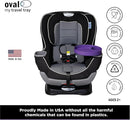 Travel Tray Oval USA Made Extend Your Current Cup Holder to Hold Your Cup Plus A Tray for Snacks, Toys and Accessories. Use in a Car Seat, Booster, Stroller, Golf Cart, Outdoor Chair, Purple by TinyTreasures Baby Boutique