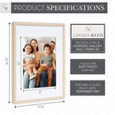 Camden Reed Arcadia 8 Piece Oversized Gallery Wall Frame, 11x14 and 11x11 inch matted frames for featuring 8x10 and 8x8 Inch Photographs or Art Prints, Natural Finish by CozyNest Decor