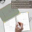Undated Weekly Planner, Weekly To Do List Notebook with Goal & Habit Tracker Organizer, A5 5.8" x 8.0" Weekly Planner Notebook with Spiral Binding for Men or Women by TinyTreasures Baby Boutique