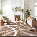 Rugshop Modern Wavy Circles Design Area Rug 10' x 14' Brown by TinyTreasures Baby Boutique