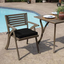 Arden Selections Rocking Chair Cushion, 19 x 18, Rain-Proof, Fade Resistant, Cushions for Rocking and Outdoor Chairs 18 x 19, Black Leala (Pack of 4) by GreenHaven Gardens