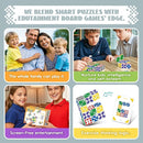 Matching Puzzle Game for Kids & Adults, Family Board Games Block for Boys & Girls Ages 4-8 8-12, 2+ Player Card Puzzles for Children 3+ Year Olds by TinyTreasures Baby Boutique