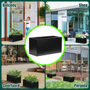 Galvanized Steel Metal Planter Rectangular Indoor Black Planter Box Large Outdoor Planters Steel 25" Lx 11" W x 13" H Commercial Residential for Patio, Deck, Garden by CozyNest Decor