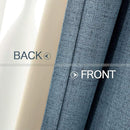 MIULEE Linen Texture Curtains, 2 Panels (Dusty Blue, W52xL84), Blackout, Grommet, Room Darkening, Nursery, Solid, Classic, 2 Count by TinyTreasures Baby Boutique