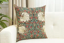Charlotte Home Furnishings Pimpernel Red Green Floral Throw Pillow Cover 18” x 18” – Double-Sided Tapestry Cushion Cover for Couch, Sofa, or Bed | 100% Cotton Jacquard Woven in Europe by CozyNest Decor