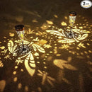 2-Pack Dragonfly Outdoor Solar Pathway Lights, Metal Garden Path Decorations, Waterproof Landscape Lighting for Yard, Lawn, Walkway – Gifts for Women, Mom, Grandma by GreenHaven Gardens