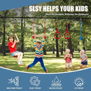 Slsy Ninja Warrior Obstacle Course for Kids, 50FT Durable Ninja Slackline Kit with 8 Accessories, Playset Equipment for Boys & Girls with Swing, Climbing Net, Ladder & Monkey Bars by TinyTreasures Baby Boutique