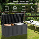 270 Gallon Waterproof Deck Box, Lockable Resin Storage Box for Patio Furniture Cushions Garden Tools and Outdoor Delivery Storage, Black by GreenHaven Gardens