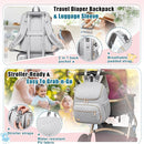 Weitars Diaper Bag Backpack Large Baby Diaper Bag with Changing Pad Travel Diaper Backpack,Baby Bag for Boys Girls,Stroller Straps,5 Insulated Pockets (Gray) by TinyTreasures Baby Boutique