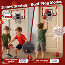 LovesTown Indoor Mini Basketball Hoop for Kids, Basketball Hoops Over The Door with LED Lighting, Mini Hoop with 4 Balls Electronic Scoreboard Toys, Sports Toys Gifts for Boys Girls by TinyTreasures Baby Boutique