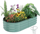Metal Planter Garden Flower Bed Raised Beds for Gardening Galvanized 4x2x1ft Galvanized Garden Bed by GreenHaven Gardens