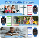Smart Watch for Kids 1.85" with Fitness Tracker, Sleep Monitor, 22/100+ Sport Modes, DIY Dial, IP68 Waterproof, Step Counter, Heart Rate, Camera, with/Without APP, Gift for 3-12 Years Old Boys Girls by TinyTreasures Baby Boutique