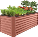 Best Choice Products 8x2x2ft Outdoor Metal Raised Garden Bed, Rectangular Deep Root Planter Box for Vegetables, Flowers, Herbs, and Succulents w/ 239 Gallon Capacity - Terracotta by GreenHaven Gardens