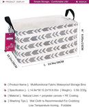 Rectangular Storage Basket Fabric Organizer Bin for Toys,Books,Clothes,Gifts,Pets-Perfect for Home,Office,Nursery,Dorm,Shelf(Rec Grey Arrow) by TinyTreasures Baby Boutique