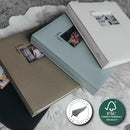 Premium Scrapbook Album – Acid-Free Photo Album with Writing Space – 100 Pages for Size 4x6 – Holds 500 Photos – Wedding, Baby, Travel & Family Memories (Taupe/Grey) by TinyTreasures Baby Boutique