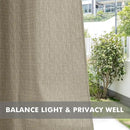 HolidayIdeas Outdoor Curtains for Patio Waterproof-4 Panels Linen Gazebo Curtains 54"x84"-Indoor/Outside Privacy Taupe Curtains Weatherproof Weighted for Pergola, Porch,Backyard,Living Room,Sunroom by CozyNest Decor