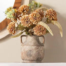 Mitt&Ditt Ceramic Flower Vase with Handles, 8 inch Tall Off-White Vase, Decorative Terracotta Vases, Farmhouse Rustic Pottery Vases for Home Decor, Living Room, Table by CozyNest Decor