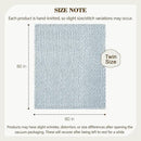 Carriediosa Chunky Knit Throw Blanket 60" X 80" Twin, 100% Hand Made Large Chenille Loop Yarn Soft Fluffy Throws for Couch Sofa Bed, Big Crochet Cozy Heavy Thick Cable Woven Blanket, Light Blue by CozyNest Decor