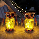 2 Pack Hanging Solar Lantern, Owl Solar Lanterns Outdoor Waterproof LED Glass Jar Lights for Garden Yard Tree Table Xmas Metal Decoration Lanterns by GreenHaven Gardens