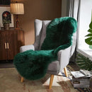 AMTOVO Faux Sheepskin Rug, Dark Green Ultra Soft Fluffy Shag Area Rug, 2 x 6 ft Faux Fur Rug for Bedroom Sofa Throw Cushion Room Decor, Sheepskin by CozyNest Decor