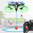 Dwi Dowellin 4.9 Inch Mini Drone for Kids Crash Proof LED Lights One Key Take Off Landing Flips RC Remote Control Small Drones Toys for Beginners Boys and Girls Adults Nano Quadcopter,Black by TinyTreasures Baby Boutique