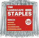 240 Pack Landscape Staples Garden Staples Yard Stakes 6 Inch 11 Gauge Anti-Rust Heavy-Duty Fence Stakes Metal Sod Pins for Weed Barrier Fabric Irrigation Tubing Hose by GreenHaven Gardens