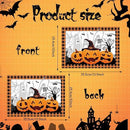 Honoson 100 Pieces Halloween Placemats Happy Halloween Fall Pumpkin Placemats Paper Halloween Place Mats Spooky Ghost Buffalo Plaid Kitchen Mat Double Sided Dinner Table Mats, 14 x 10 Inch by CozyNest Decor