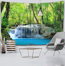 FENDROM Waterfall Tapestry Nature Stone River Forest Scenery Theme Print Landscape Jungle Wall Hanging for Living Room Party Beach Picnic Blankets Tablecloths Wall Decor by CozyNest Decor