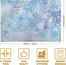 Blue Snowflake Winter Placemats Set of 4 Xmas Snow Place Mat Merry Christmas Linen Fabric Table Mats Washable Heat Resistant Placemat for Farmhouse Kitchen Dining Party Decoration by CozyNest Decor