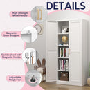 71" Storage Cabinet, Metal Pantry Cabinet, Kitchen Pantry Storage Cabinets with Doors and 4 Shelves, Cabinets for Laundry Room, Living Room, Dinning Room, Assembly Required, White by CozyNest Decor