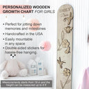 Personalized Wooden Growth Chart for Wall - Custom Name Kids Measurement Growth Chart for Girls, Child Height Measuring Chart Wooden, Baby Height Chart Wall Ruler Wood Wildlife Butterfly, 2 Sizes by TinyTreasures Baby Boutique