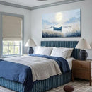 Oversized Large Living Room Wall Art, Blue Wall Decor for Bedroom, Modern Nautical Ocean Beach Seascape Nature Picture Sailboat Moon Lake Mountain Canvas Print Relaxing Serene Coastal Rustic Artwork by CozyNest Decor