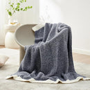 Snuggle Sac Heather Navy Throw Blanket for Couch, Super Soft Warm Microfiber Blankets Navy Blue, Cozy Knit Fuzzy Plush Lightweight Throws for Sofa, Bed, Heather Navy,50x60 inches by TinyTreasures Baby Boutique