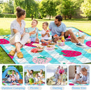 Extra Large Picnic Blanket Waterproof,80"x 80"Foldable Machine Washable Beach Blankets,Outdoor Blanket for 6-8 Adults,Picnic Mat Suitable for Indoor Crawling,Park Beach,Camping,Hiking,Travel (Blue） by TinyTreasures Baby Boutique