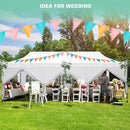 COBIZI 10x30 Pop Up Canopy Tent Heavy Duty with 8 Removable Sidewalls, Commercial Portable Tents for Parties Ez Up Canopy All-Weather Windproof & Waterproof and UPF 80+ Wedding Tent Sun Shelter by GreenHaven Gardens
