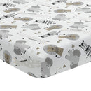 Lambs & Ivy Jungle Safari Gray/Tan/White Nursery 6-Piece Baby Crib Bedding Set by TinyTreasures Baby Boutique