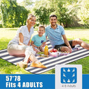 G GOOD GAIN Waterproof Picnic Blanket Portable with Carry Strap for Beach Mat or Family Outdoor Camping Party, Park Blanket for Grass Park, Hiking, Travel, Concerts (Denim Blue) by TinyTreasures Baby Boutique