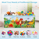Large Toy Box Chest Organizer with Flip Lid for Kids, Collapsible Oxford Toy Storage Box with Handles for Boys Girls, Sturdy Waterproof Storage Organizer for Bedroom Playroom Nursery, 37.7×12.5×15.7'' by TinyTreasures Baby Boutique