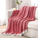 MIULEE Red Super Soft Throw Blanket for Couch, Cozy Fluffy Warm Blankets Lightweight Knit Throw Blankets for Sofa, Bed, Chair, Living Room, Camping, Picnic, 60 x 80 inch by CozyNest Decor