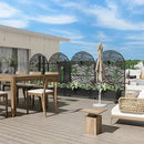 Casaphoria Metal Raised Garden Bed with Trellis and Wheels, 72"x47"x16" Arched Planter Box for Climbing Plants, Vegetables & Vines, Features Drainage Holes and Privacy Screen (Black-Spring) by GreenHaven Gardens
