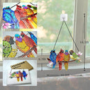 Stained Glass Window Hanging - Birds on A Branch Suncatcher for Window Doors Home Decoration, Valentine's Day Mother's Day Birthday Bird Lover Gifts for Women, Men, and Mom Grandma by TinyTreasures Baby Boutique