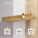 47.2 Inches Long Floating Shelves Wall Mounted, 2 Set Rustic Wall Shelf for Bedroom, Nursery Book Shelf with Lip, Picture Ledge Shelf for Wall Decor Living Room Bathroom Kitchen - Oak by TinyTreasures Baby Boutique
