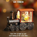 Fall Snow Globe Train Gnome Turkey Pumpkin Classic Relief Texture Battery Powered LED Glitter Fall Decorations for Home Autumn Harvest Thanksgiving Gifts by CozyNest Decor