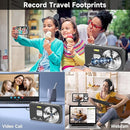 Digital Camera, Autofocus 4K 64MP Point and Shoot Digital Cameras for Teens with 64GB Card, 18X Zoom Anti-Shake Compact Video Camera for Student Kids Boys Girls Beginner - Black by TinyTreasures Baby Boutique