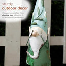 Alpine Corporation MCC798HH See No Evil Metal Gnome Decor, Whimsical Playful Décor for Patio & Garden, 19" H, Green by CozyNest Decor